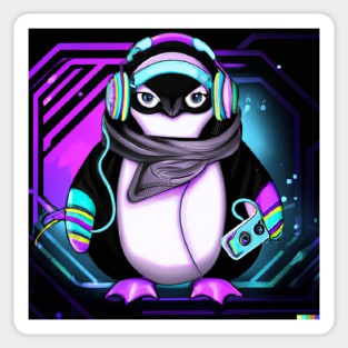 Gamer Penguin Sticker